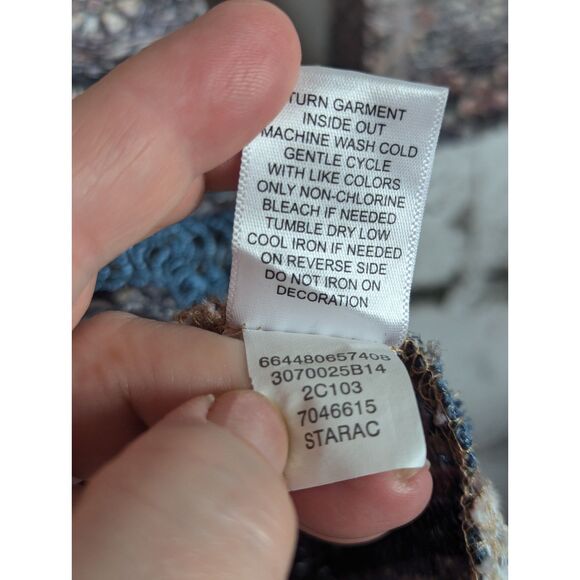 WORLD UNITY Boho Lagenlook Pullover Knit Top Tunic Artsy Lace Size 2X - Picture 9 of 9